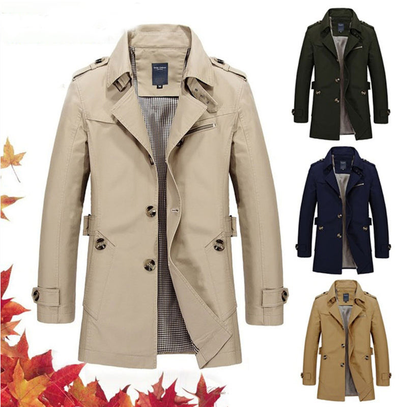 Michael - Men's Business Windbreakers Long Jackets