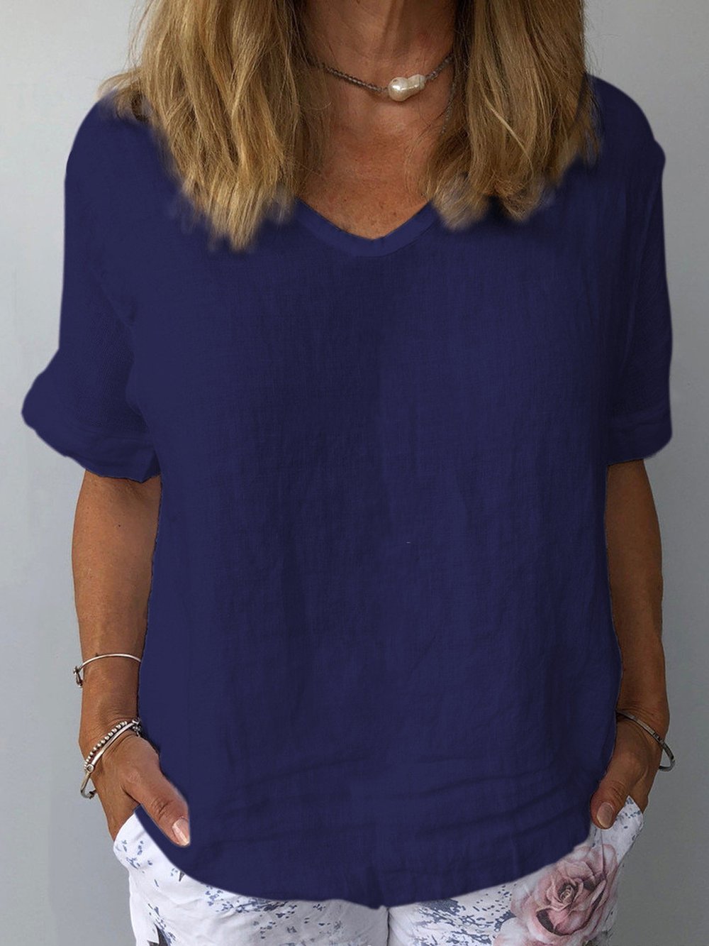 Women's Pure Color Casual Shirt