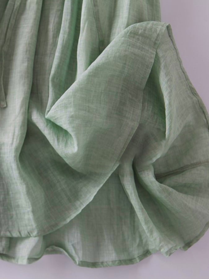 Women's Solid Color Ruffle Casual Dress