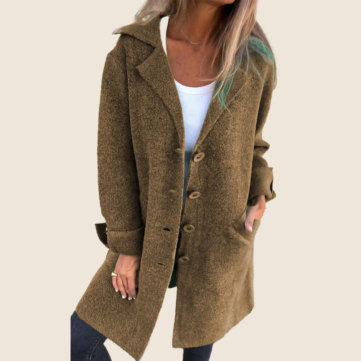Elvy Paris | Casual Monopette Coat with Lapels