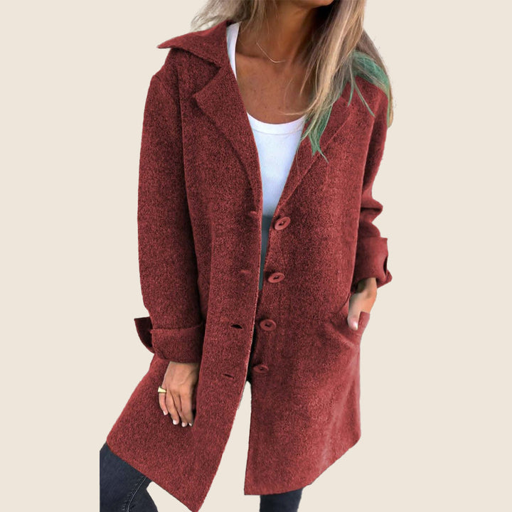 Elvy Paris | Casual Monopette Coat with Lapels