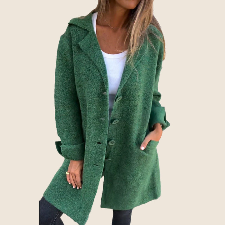 Elvy Paris | Casual Monopette Coat with Lapels