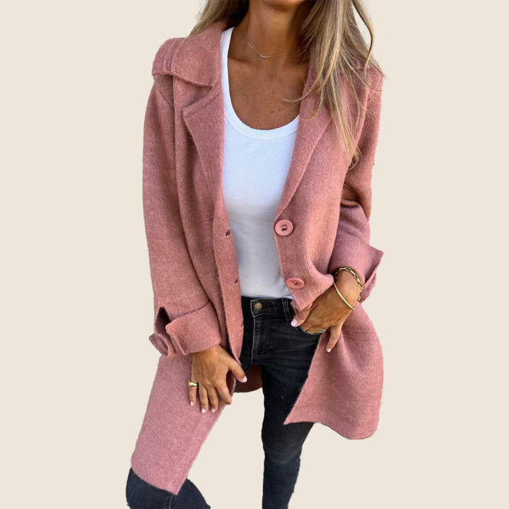 Elvy Paris | Casual Monopette Coat with Lapels