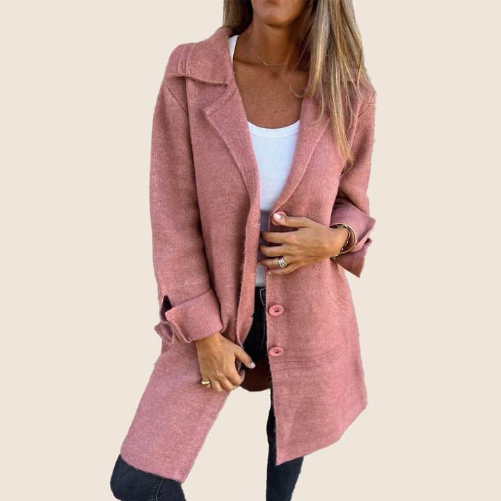 Elvy Paris | Casual Monopette Coat with Lapels