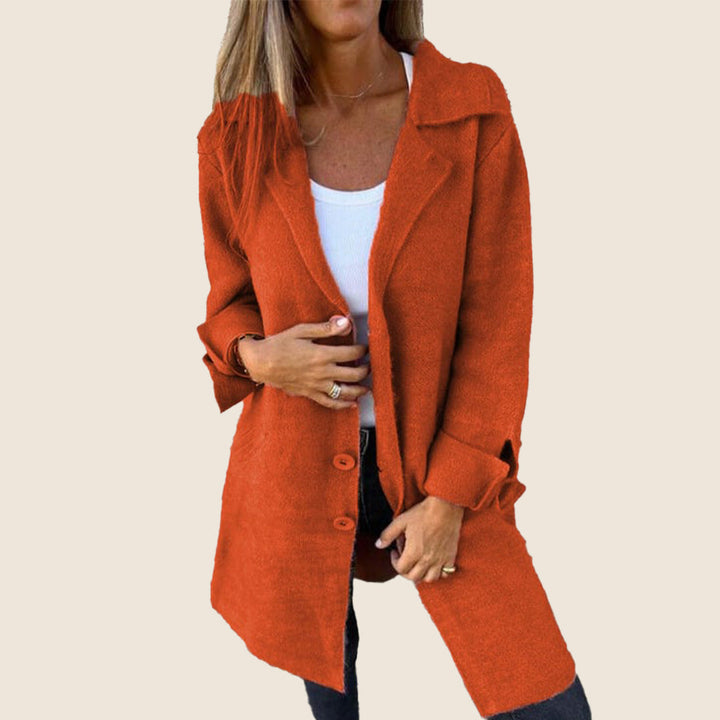 Elvy Paris | Casual Monopette Coat with Lapels