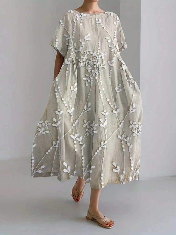 Women's Floral Lace Print Casual Dress