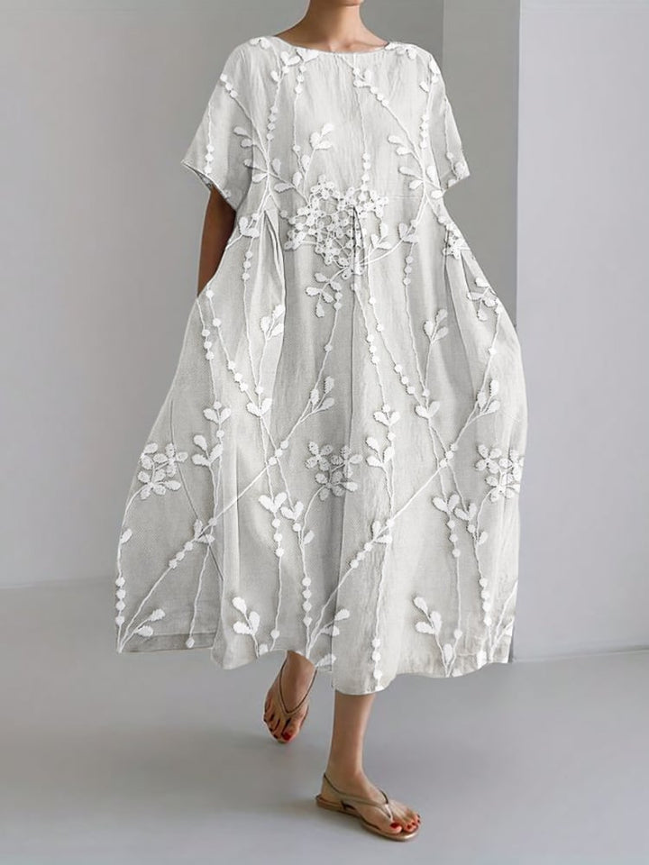 Women's Floral Lace Print Casual Dress